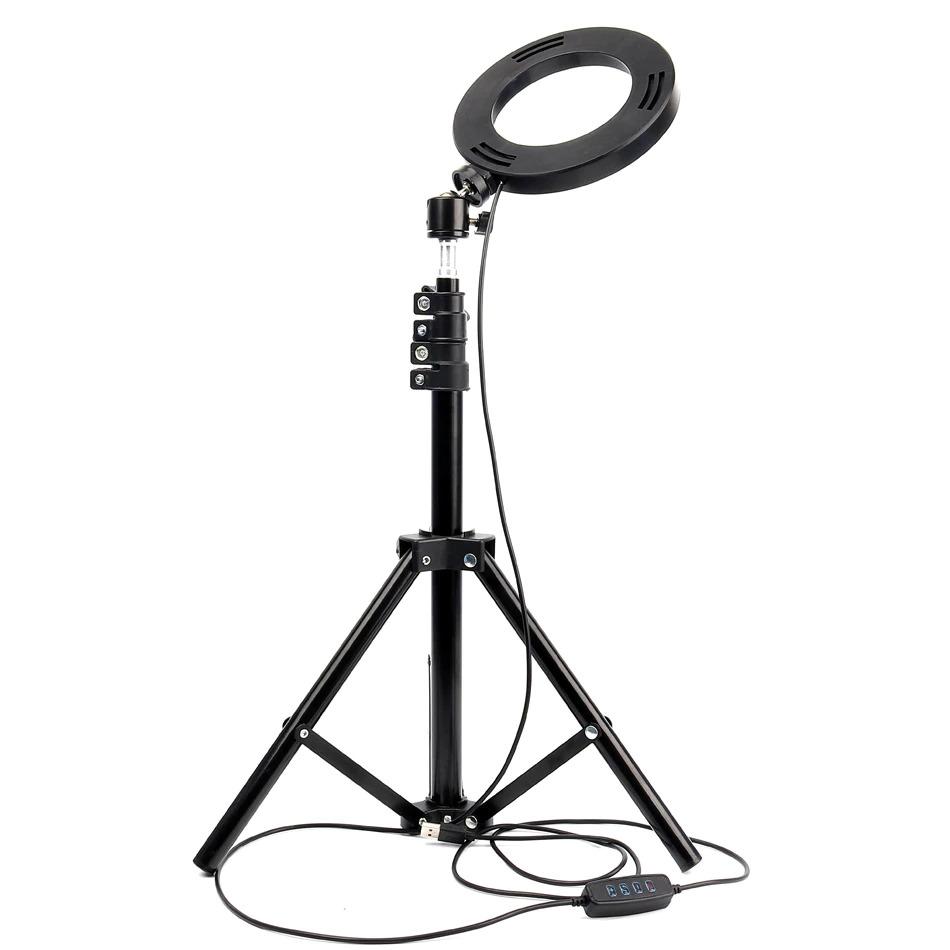 Photographic Lighting - 8" Selfie Ring Light With Tripod Stand & Universal Smart Phone Mount